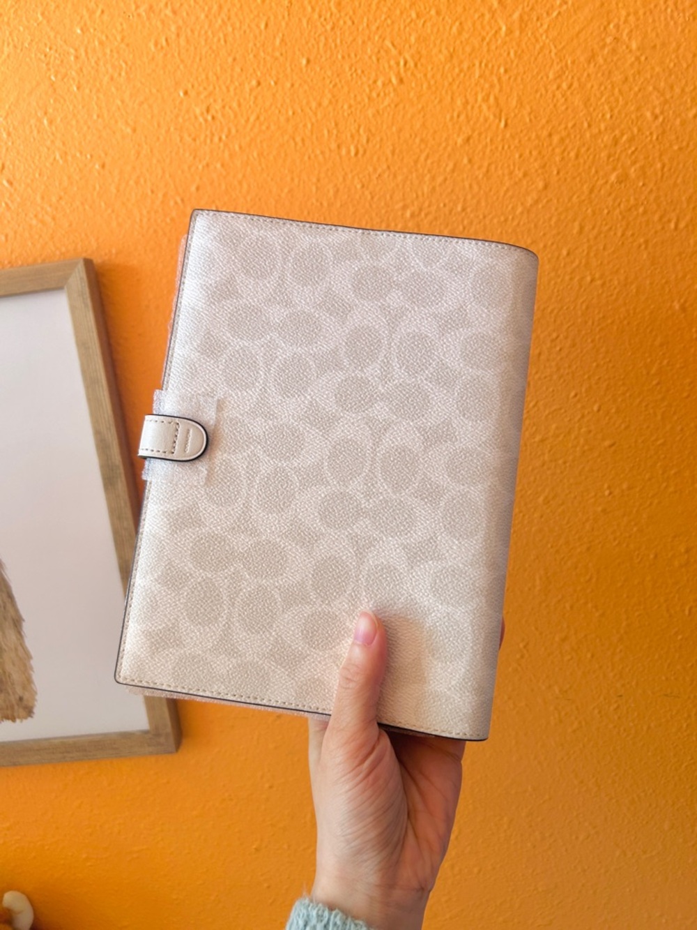 NWT📝Coach Notebook In Signature Canvas White Chalk CZ198 Journal Office School - Picture 3 of 5